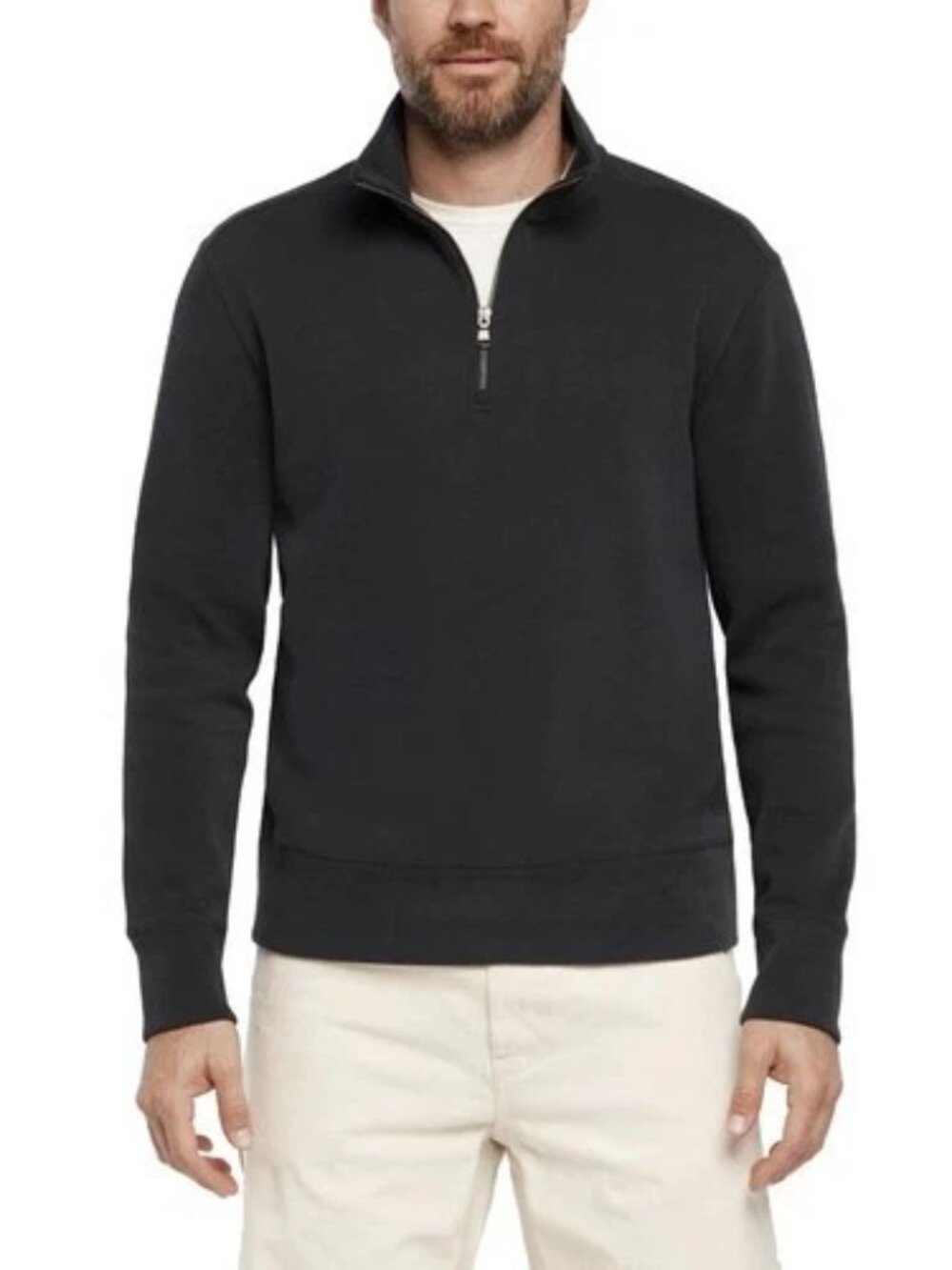 Banana Republic Men's 1/4 Zip Pullover Sweatshirt, Blue, Size S